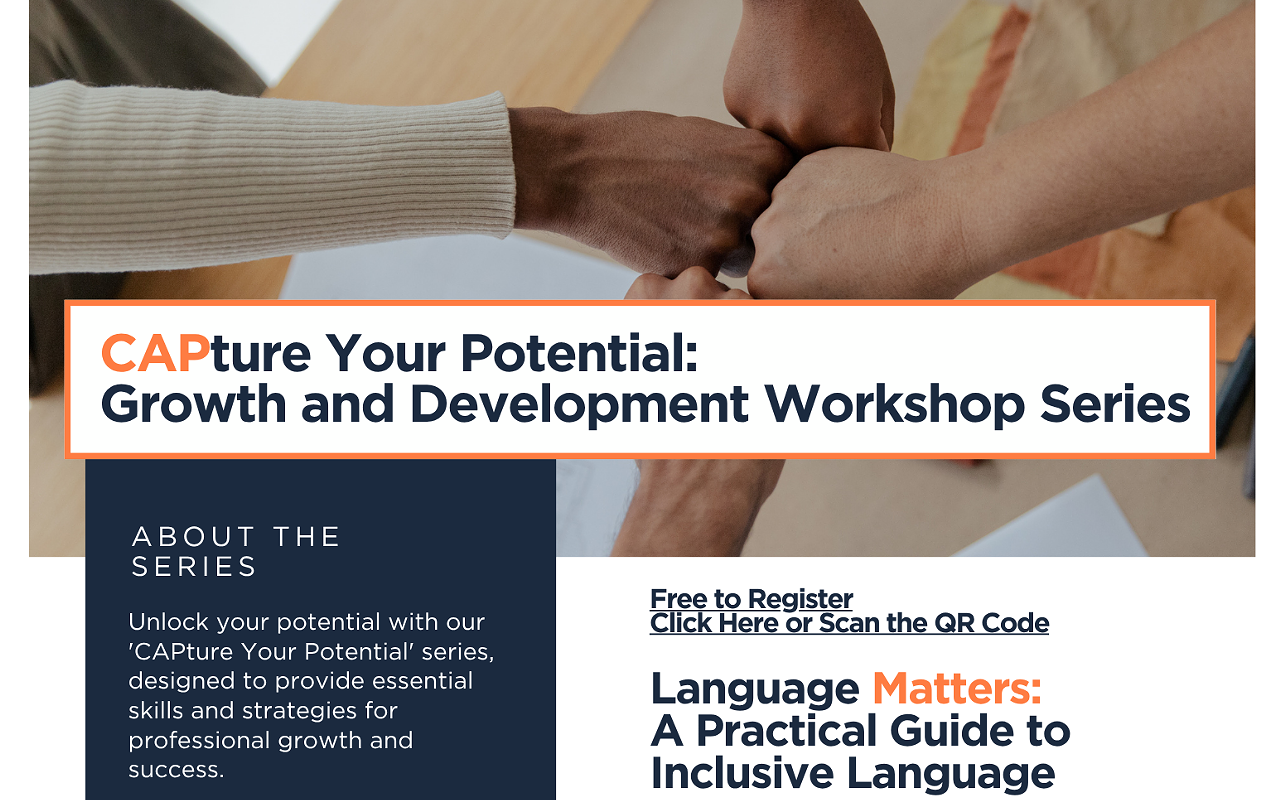 Image: CAPture Your Potential Professional Development Series - Language Matters
